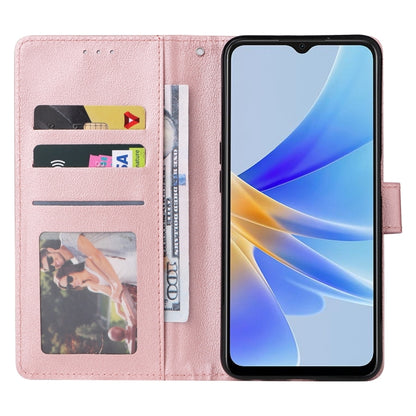 For OPPO A17 4G / A17k 3-Card Slots Multifunctional Leather Phone Case(Rose Gold) - OPPO Cases by PMC Jewellery | Online Shopping South Africa | PMC Jewellery | Buy Now Pay Later Mobicred