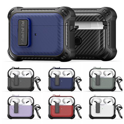 For AirPods Pro 2 DUX DUCIS PECI Series Earbuds Box Protective Case(Purple) - For AirPods Pro 2 by DUX DUCIS | Online Shopping South Africa | PMC Jewellery | Buy Now Pay Later Mobicred