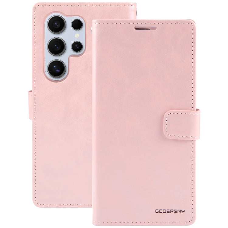 For Samsung Galaxy S24 Ultra 5G GOOSPERY BLUE MOON Crazy Horse Texture Leather Phone Case(Rose Gold) - Galaxy S24 Ultra 5G Cases by GOOSPERY | Online Shopping South Africa | PMC Jewellery | Buy Now Pay Later Mobicred