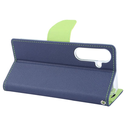 For Samsung Galaxy S24+ 5G GOOSPERY FANCY DIARY Cross Texture Leather Phone Case(Navy Blue) - Galaxy S24+ 5G Cases by GOOSPERY | Online Shopping South Africa | PMC Jewellery | Buy Now Pay Later Mobicred