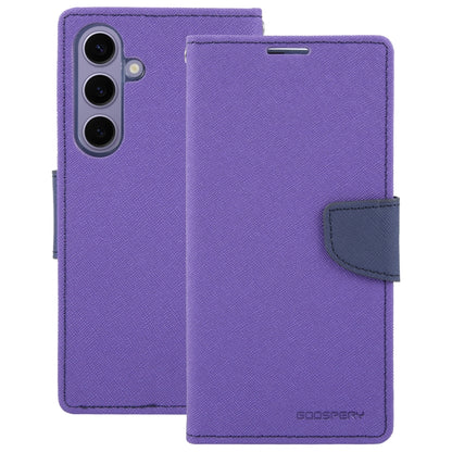 For Samsung Galaxy S24+ 5G GOOSPERY FANCY DIARY Cross Texture Leather Phone Case(Purple) - Galaxy S24+ 5G Cases by GOOSPERY | Online Shopping South Africa | PMC Jewellery | Buy Now Pay Later Mobicred