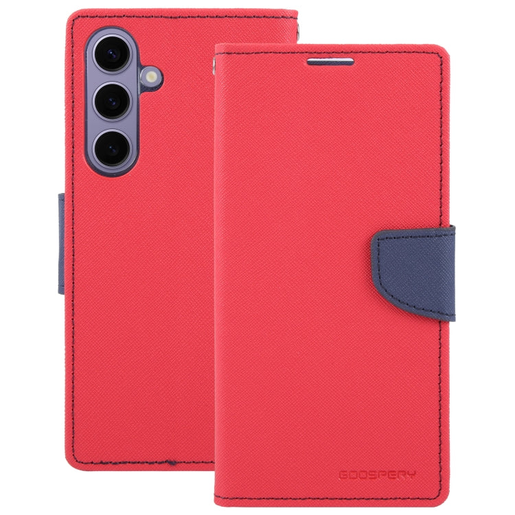 For Samsung Galaxy S24 5G GOOSPERY FANCY DIARY Cross Texture Leather Phone Case(Red) - Galaxy S24 5G Cases by GOOSPERY | Online Shopping South Africa | PMC Jewellery | Buy Now Pay Later Mobicred