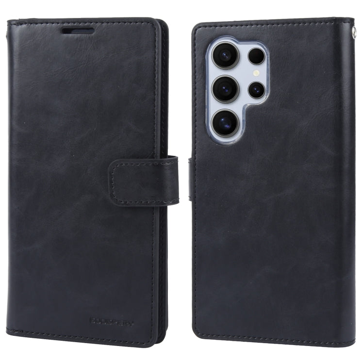 For Samsung Galaxy S24 Ultra 5G GOOSPERY MANSOOR DIARY 9 Card Slots Leather Phone Case(Black) - Galaxy S24 Ultra 5G Cases by GOOSPERY | Online Shopping South Africa | PMC Jewellery | Buy Now Pay Later Mobicred