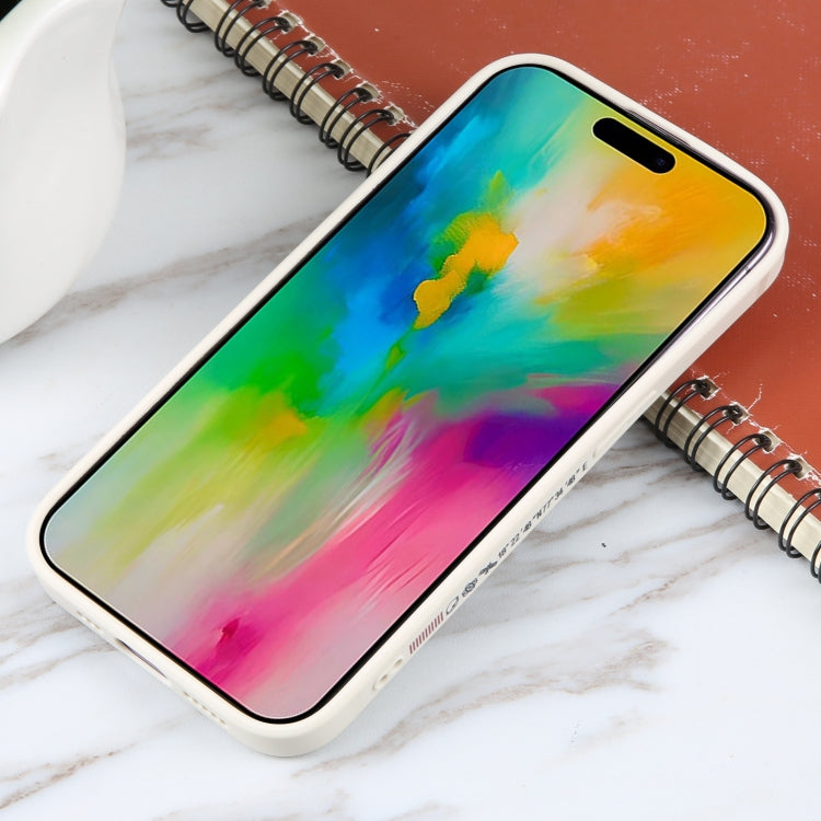 For iPhone 16 Pro Astronaut Pattern Silicone Straight Edge Phone Case(Flying Astronaut-White) - iPhone 16 Pro Cases by PMC TechLife | Online Shopping South Africa | PMC TechLife | Buy Now Pay Later Mobicred