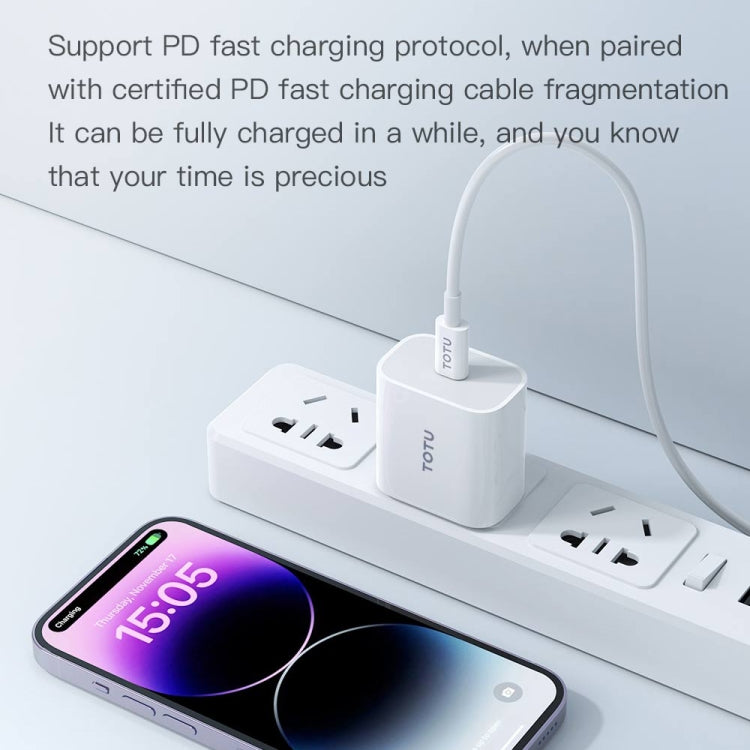 TOTU CB-1-L 15W USB to 8 Pin Fast Charging Data Cable, Length: 1m(White) - Normal Style Cable by TOTUDESIGN | Online Shopping South Africa | PMC Jewellery | Buy Now Pay Later Mobicred