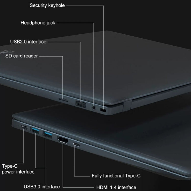 AK15U 15.6 inch Ultrathin Laptop, 12GB+512GB, Windows 10 Intel Processor N95 Quad Core(Dark Grey) - Others by PMC Jewellery | Online Shopping South Africa | PMC Jewellery