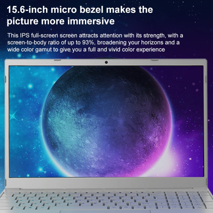 V8 15.6 inch Ultrathin Laptop, 16GB+1TB, Windows 10 Intel Jasper Lake N5095 Quad Core(Silver) - Others by PMC Jewellery | Online Shopping South Africa | PMC Jewellery
