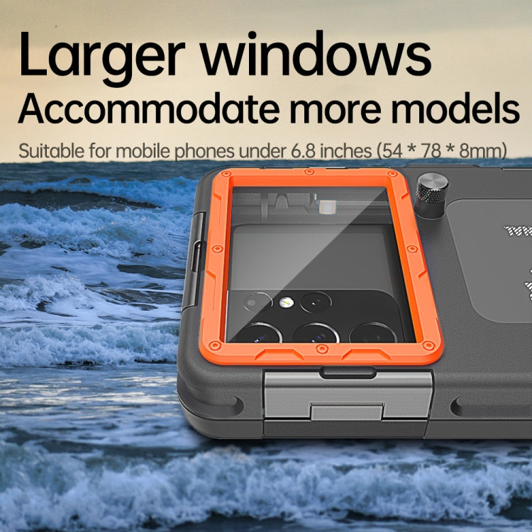 Diving Shell Gen2 Upgrade IP68 Waterproof Phone Case(Black Orange) - free shipping - PMC TechLife - Order now!