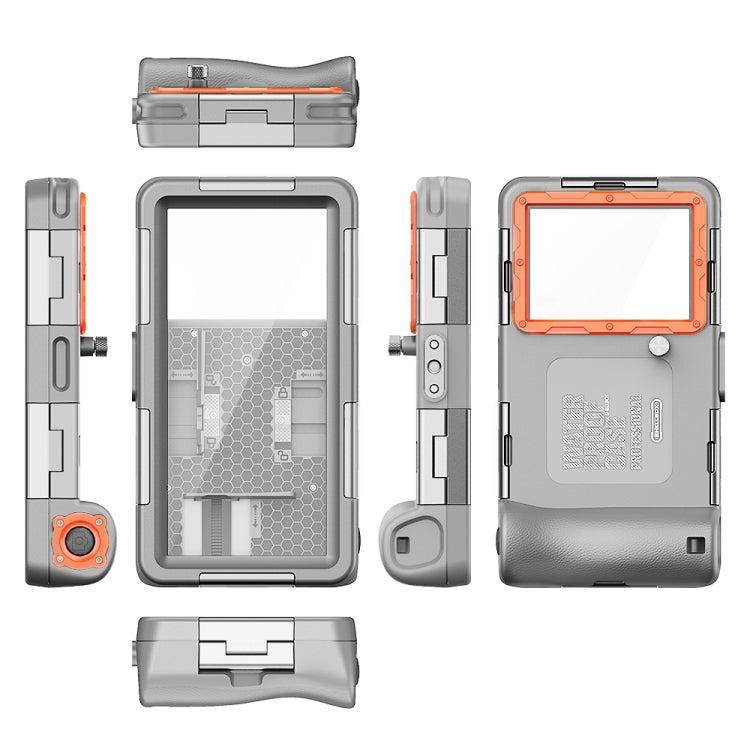 Diving Shell Gen2 Upgrade IP68 Waterproof Phone Case(Grey Orange) - free shipping - PMC TechLife - Order now!