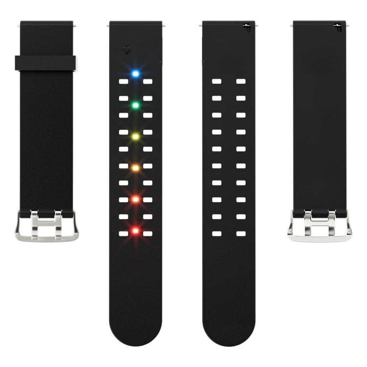 For Apple Watch Series 9 45mm Luminous Colorful Light Silicone Watch Band(Black) - Watch Bands by PMC Jewellery | Online Shopping South Africa | PMC Jewellery