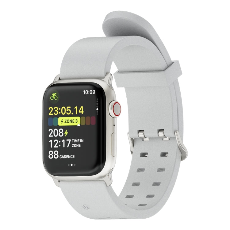 For Apple Watch Series 9 41mm Luminous Colorful Light Silicone Watch Band(Light Grey) - Watch Bands by PMC Jewellery | Online Shopping South Africa | PMC Jewellery