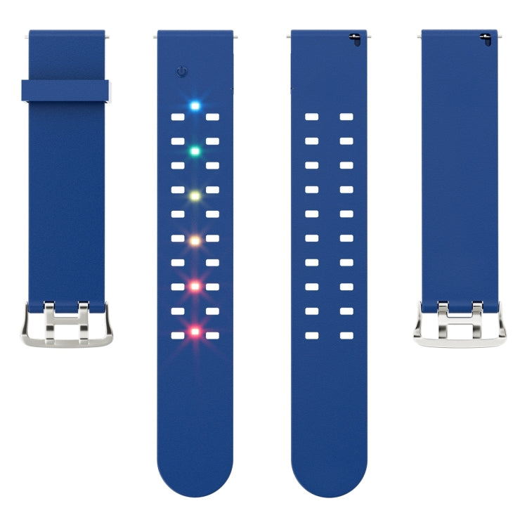 For Apple Watch Series 8 41mm Luminous Colorful Light Silicone Watch Band(Blue) - Watch Bands by PMC Jewellery | Online Shopping South Africa | PMC Jewellery