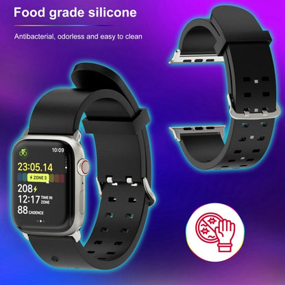 For Apple Watch Series 6 40mm Luminous Colorful Light Silicone Watch Band(Black) - Watch Bands by PMC Jewellery | Online Shopping South Africa | PMC Jewellery