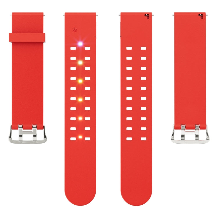 22mm Luminous Colorful Light Silicone Watch Band(Red) - 22mm Bands by PMC TechLife | Online Shopping South Africa | PMC TechLife