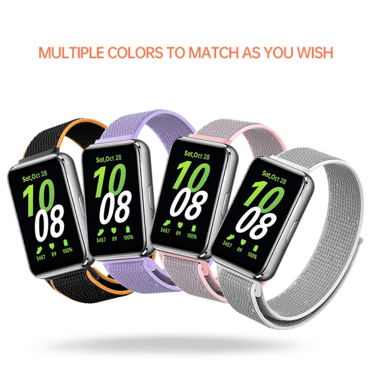 For Samsung Galaxy Fit 3 Woven Nylon Loop Watch Band(Black) - Watch Bands by PMC TechLife | Online Shopping South Africa | PMC TechLife