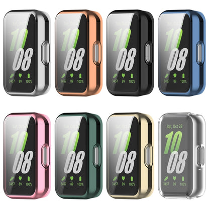 For Samsung Galaxy Fit 3 Full Coverage TPU Electroplated Watch Protective Case(Transparent White) - Watch Cases by PMC Jewellery | Online Shopping South Africa | PMC Jewellery