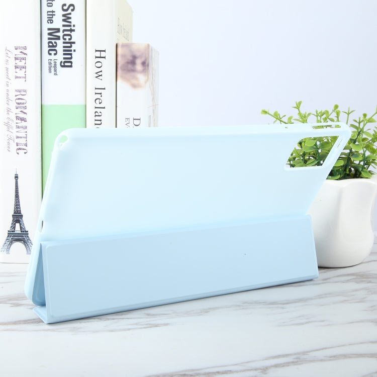 For Lenovo Tab M11/ Xiaoxin Pad 11 2024 Tri-fold Silicone Leather Tablet Case(Ice Blue) - Lenovo by PMC Jewellery | Online Shopping South Africa | PMC Jewellery | Buy Now Pay Later Mobicred