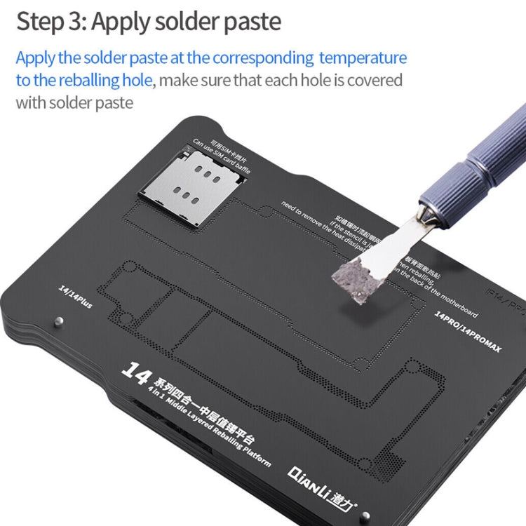 Qianli Magnetic Middle Layer BGA Reballing Platform For iPhone 14 Series - BGA Stencils by QIANLI | Online Shopping South Africa | PMC TechLife | Buy Now Pay Later Mobicred