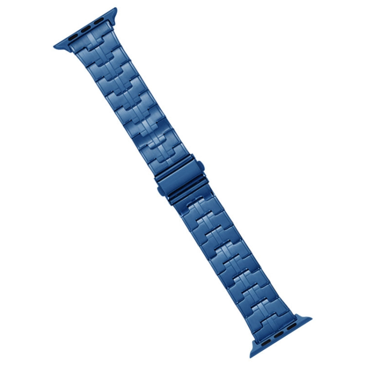 For Apple Watch 42mm Stainless Steel Watch Band(Blue) - free shipping - PMC TechLife - Order now!