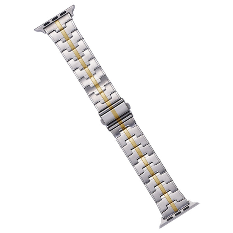 For Apple Watch 38mm Stainless Steel Watch Band(Silver Gold) - free shipping - PMC TechLife - Order now!