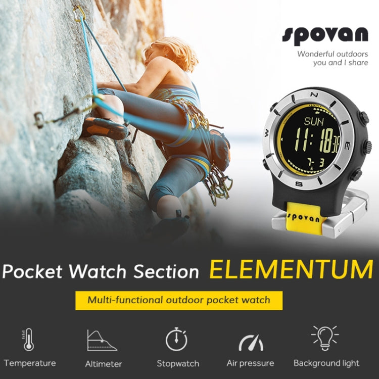 SPOVAN Element 2S Multifunctional Outdoor Sports Compass Watch(Red Black) - Sport Watches by SPOVAN | Online Shopping South Africa | PMC Jewellery