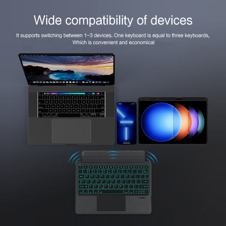 For Xiaomi Pad 6S Pro 12.4 inch Split Bluetooth Keyboard Leather Tablet Case(Black) - Others Keyboard by PMC TechLife | Online Shopping South Africa | PMC TechLife