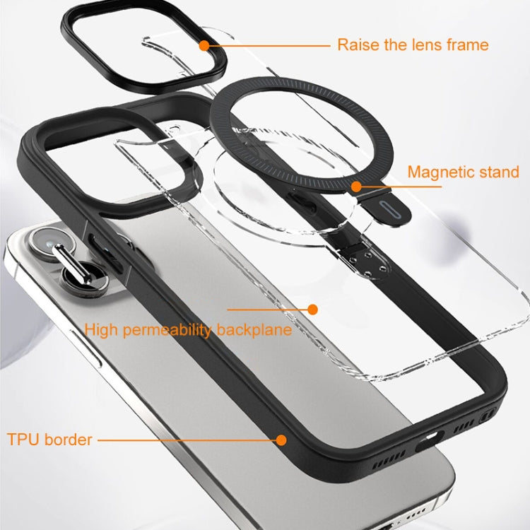 For iPhone 14 Pro Shield Armor MagSafe Holder Phone Case(Royal Blue) - iPhone 14 Pro Cases by PMC TechLife | Online Shopping South Africa | PMC TechLife