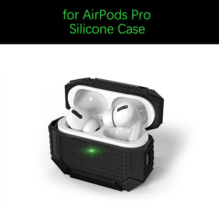 For AirPods Pro Wireless Earphones Shockproof Armor Protective Case(Dark Green) - For AirPods Pro by PMC Jewellery | Online Shopping South Africa | PMC Jewellery | Buy Now Pay Later Mobicred
