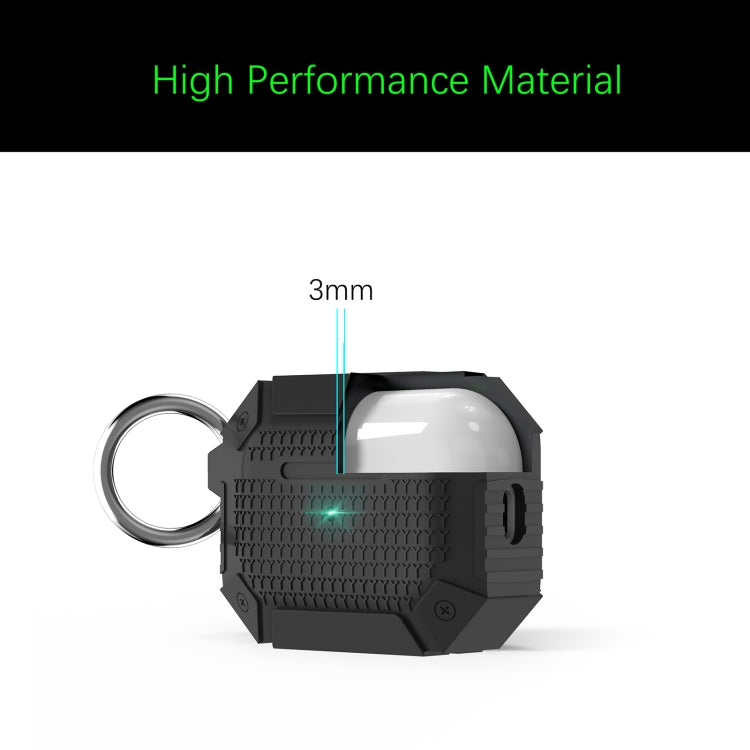 For AirPods Pro Wireless Earphones Shockproof Armor Protective Case(Dark Green) - For AirPods Pro by PMC Jewellery | Online Shopping South Africa | PMC Jewellery | Buy Now Pay Later Mobicred