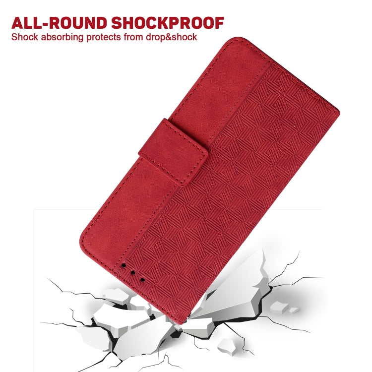 For Google Pixel 9 Geometric Embossed Leather Phone Case(Red) - free shipping - PMC TechLife - Order now!