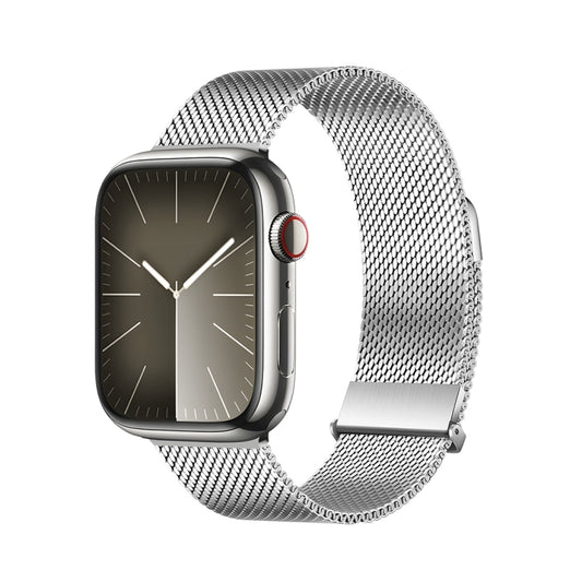 For Apple Watch Series 9 45mm DUX DUCIS Milanese Pro Series Stainless Steel Watch Band(Silver) - Watch Bands by DUX DUCIS | Online Shopping South Africa | PMC Jewellery