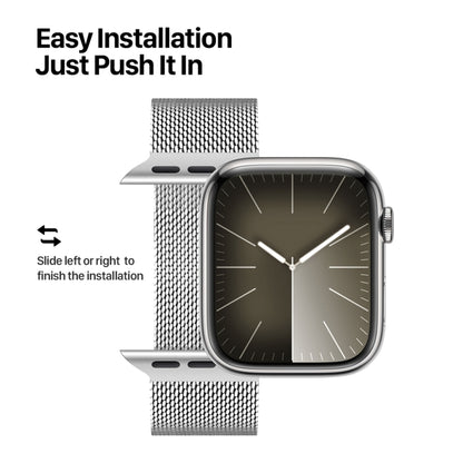 For Apple Watch Series 9 45mm DUX DUCIS Milanese Pro Series Stainless Steel Watch Band(Silver) - Watch Bands by DUX DUCIS | Online Shopping South Africa | PMC Jewellery