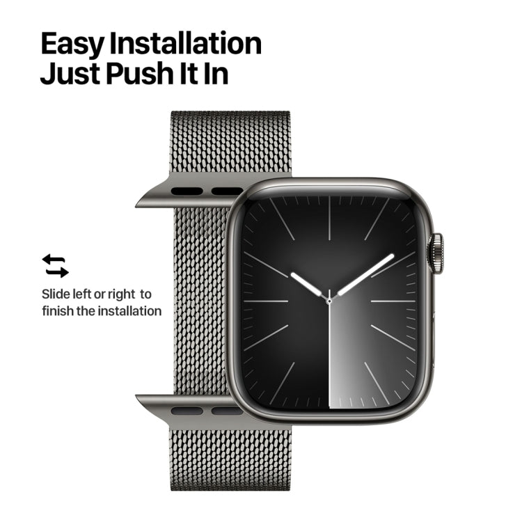 For Apple Watch Series 9 41mm DUX DUCIS Milanese Pro Series Stainless Steel Watch Band(Graphite) - Watch Bands by DUX DUCIS | Online Shopping South Africa | PMC Jewellery