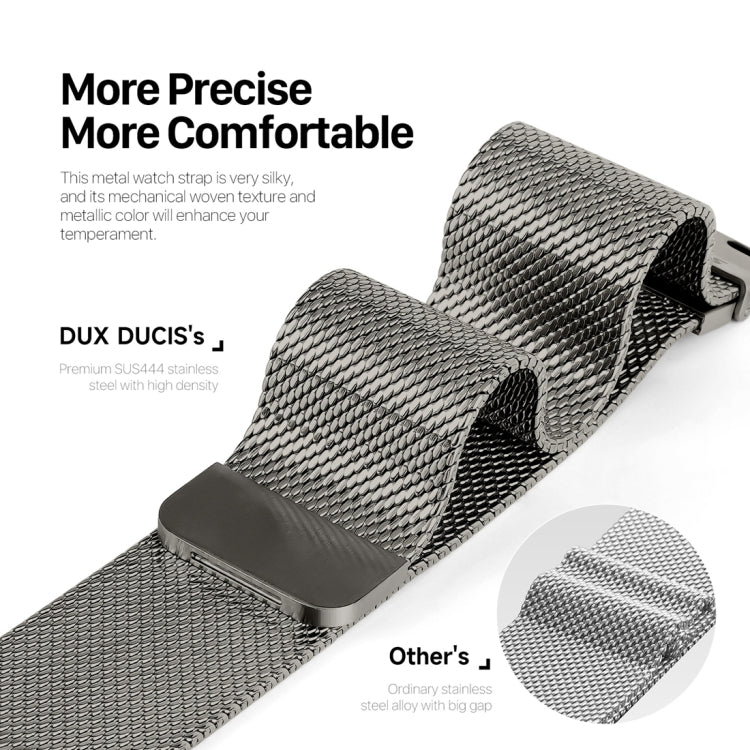 For Apple Watch Series 7 41mm DUX DUCIS Milanese Pro Series Stainless Steel Watch Band(Graphite) - Watch Bands by DUX DUCIS | Online Shopping South Africa | PMC Jewellery