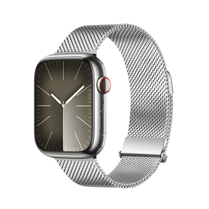 For Apple Watch Series 7 45mm DUX DUCIS Milanese Pro Series Stainless Steel Watch Band(Silver) - Watch Bands by DUX DUCIS | Online Shopping South Africa | PMC Jewellery