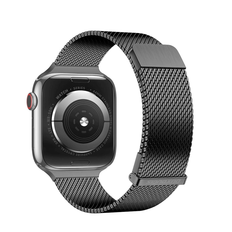 For Apple Watch Series 6 40mm DUX DUCIS Milanese Pro Series Stainless Steel Watch Band(Black) - Watch Bands by DUX DUCIS | Online Shopping South Africa | PMC Jewellery