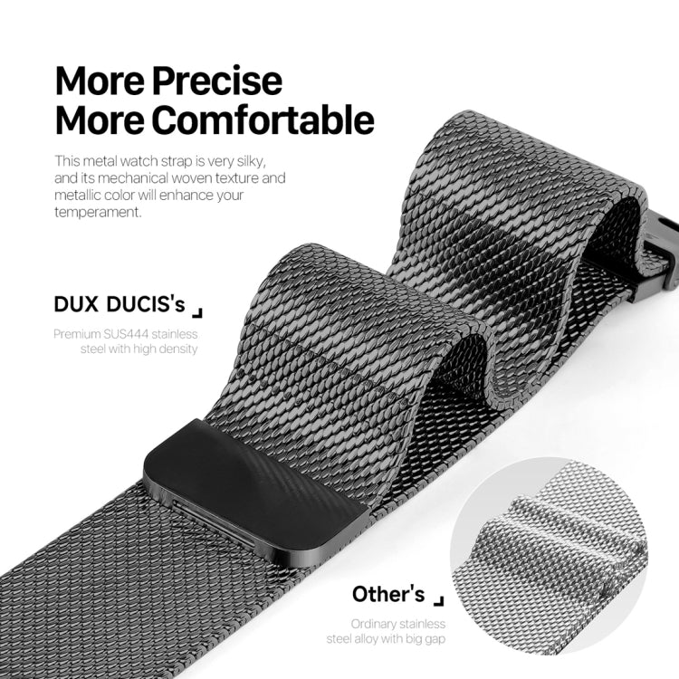 For Apple Watch Series 6 40mm DUX DUCIS Milanese Pro Series Stainless Steel Watch Band(Black) - Watch Bands by DUX DUCIS | Online Shopping South Africa | PMC Jewellery