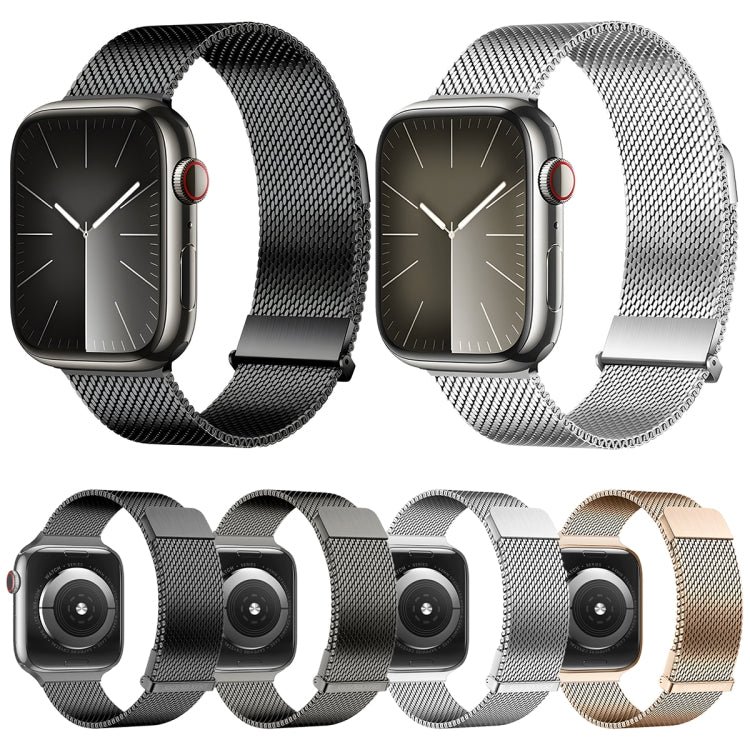 For Apple Watch Series 5 44mm DUX DUCIS Milanese Pro Series Stainless Steel Watch Band(Black) - Watch Bands by DUX DUCIS | Online Shopping South Africa | PMC Jewellery