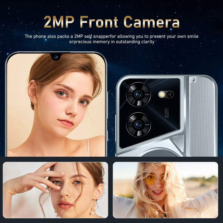 Pova 5 Pro / X15, 2GB+16GB, 6.49 inch Face Identification Android 8.1 MTK6580A Quad Core, Network: 3G, Dual SIM(Black) -  by PMC Jewellery | Online Shopping South Africa | PMC Jewellery
