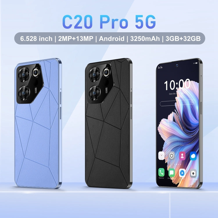C20 Pro 5G / U32, 3GB+32GB, 6.528 inch Face Identification Android 10.0 MTK6737 Quad Core, Network: 4G, OTG, Dual SIM(Blue) -  by PMC TechLife | Online Shopping South Africa | PMC TechLife
