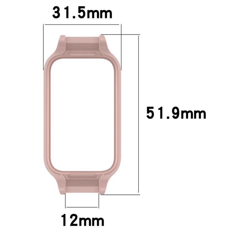 For Samsung Galaxy Fit 3 12mm Half Coverage Hollowed PC Watch Protective Case(Transparent Black) - Watch Cases by PMC TechLife | Online Shopping South Africa | PMC TechLife