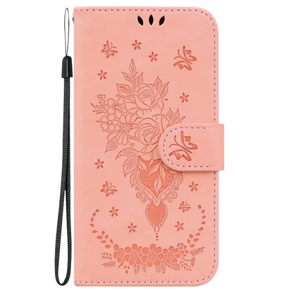 For Google Pixel 9 Pro Butterfly Rose Embossed Leather Phone Case(Pink) - Google Cases by PMC Jewellery | Online Shopping South Africa | PMC Jewellery | Buy Now Pay Later Mobicred