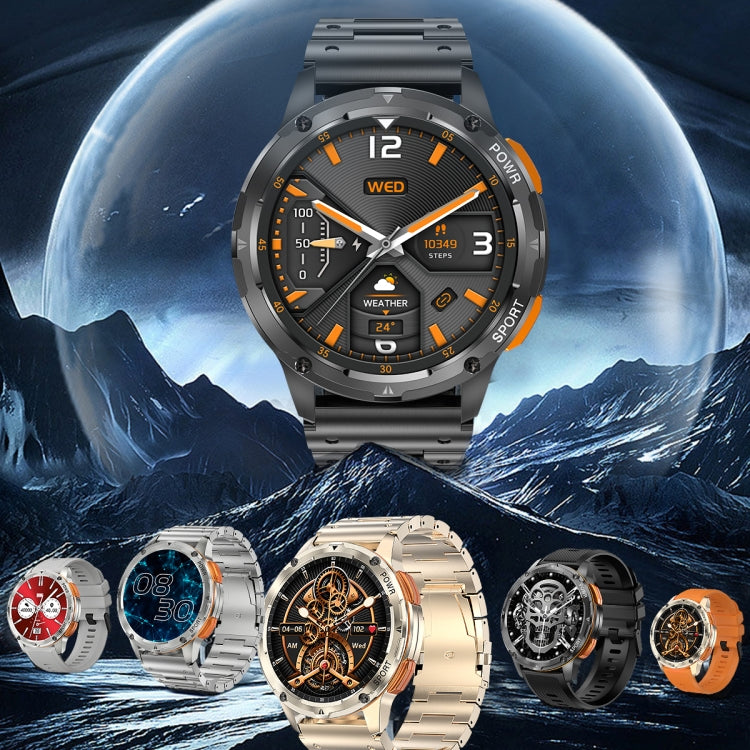 LEMFO AK59 1.43 inch AMLOED Round Screen Steel Strap Smart Watch(Silver) - free shipping - PMC TechLife - Order now!