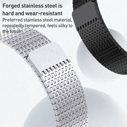 For Apple Watch 38mm Milanese Loop Magnetic Clasp Stainless Steel Watch Band(Black) - Watch Bands by PMC Jewellery | Online Shopping South Africa | PMC Jewellery