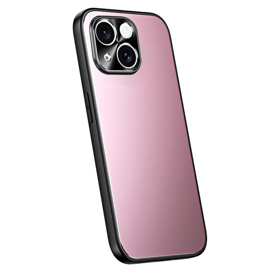 For iPhone 15 R-JUST RJ-61 Electroplating Frosted TPU + PC Phone Case(Pink) - iPhone 15 Cases by R-JUST | Online Shopping South Africa | PMC Jewellery