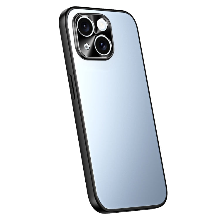 For iPhone 13 R-JUST RJ-61 Electroplating Frosted TPU + PC Phone Case(Blue) - iPhone 13 Cases by R-JUST | Online Shopping South Africa | PMC TechLife