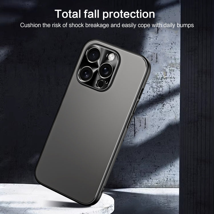 For iPhone 14 Pro Max R-JUST RJ-61 Electroplating Frosted TPU + PC Phone Case(Grey) - iPhone 14 Pro Max Cases by R-JUST | Online Shopping South Africa | PMC Jewellery