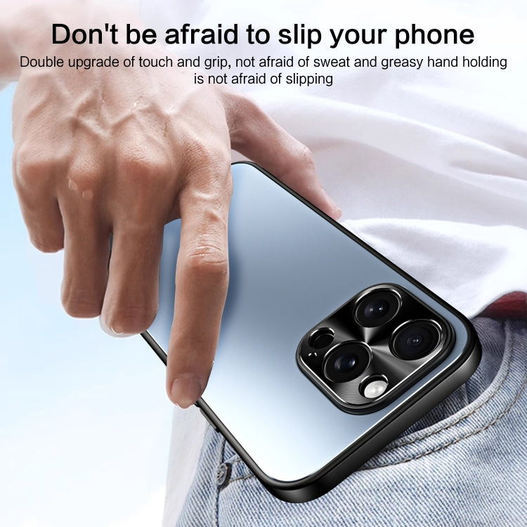 For iPhone 13 Pro R-JUST RJ-61 Electroplating Frosted TPU + PC Phone Case(Silver) - iPhone 13 Pro Cases by R-JUST | Online Shopping South Africa | PMC TechLife