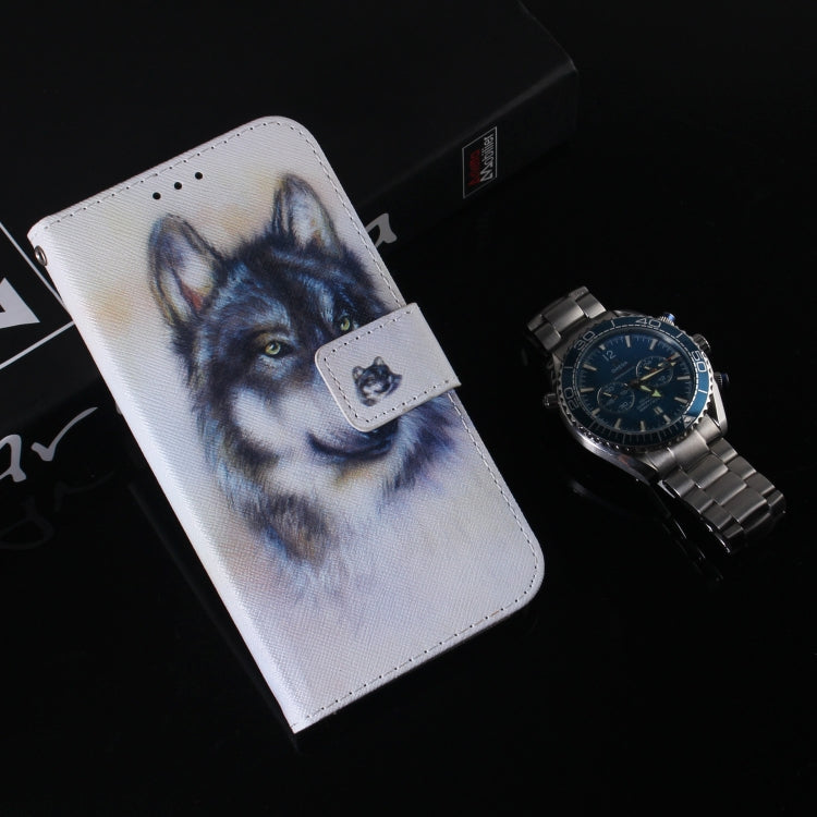 For Google Pixel 9 Pro Coloured Drawing Flip Leather Phone Case(White Wolf) - Google Cases by PMC Jewellery | Online Shopping South Africa | PMC Jewellery | Buy Now Pay Later Mobicred