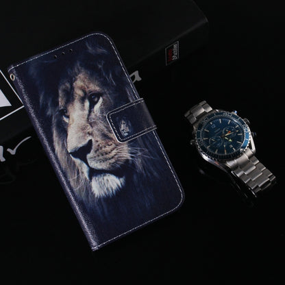 For Google Pixel 9 Pro Coloured Drawing Flip Leather Phone Case(Lion) - Google Cases by PMC Jewellery | Online Shopping South Africa | PMC Jewellery | Buy Now Pay Later Mobicred